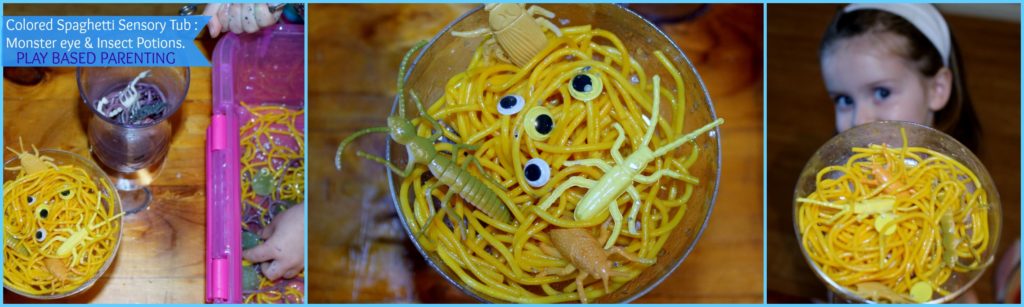 snsory spaghetti play