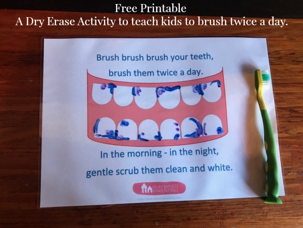 teeth brushing activities free printable