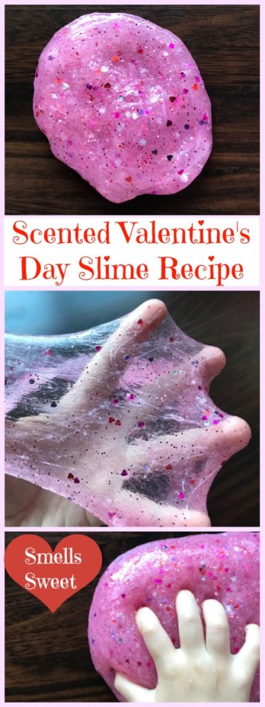 scented Valentine's slime for kids