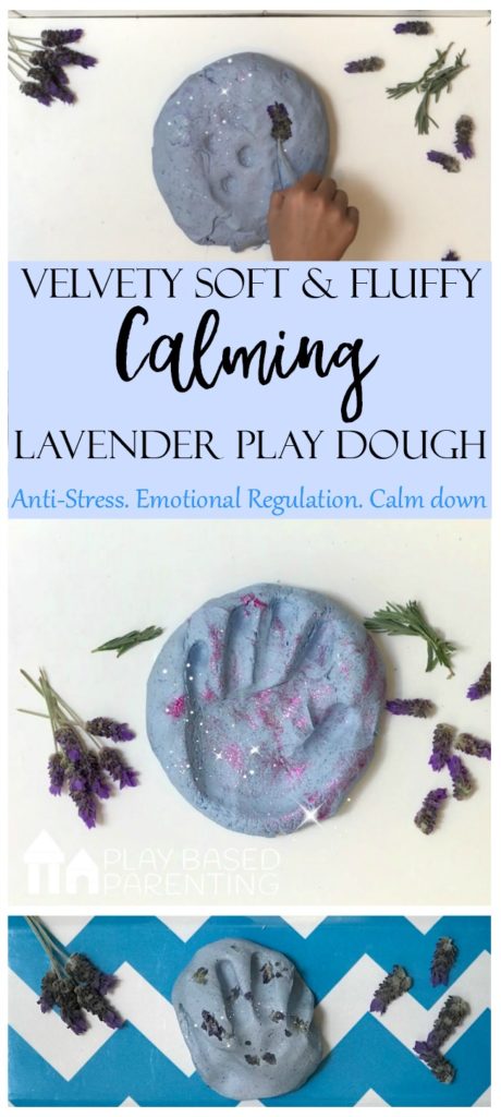 Velvety Soft Calming Lavender Play dough for emotional regulation and time out