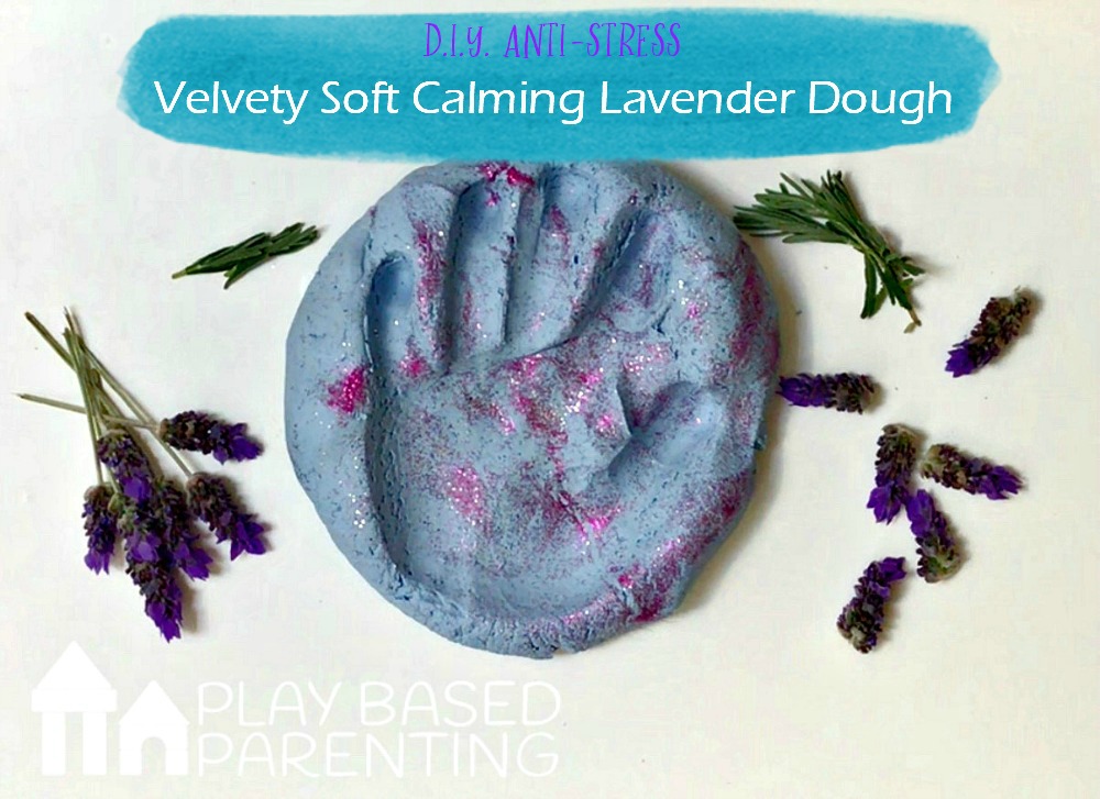 Anti-stress calming lavender dough recipe for emotional regulation
