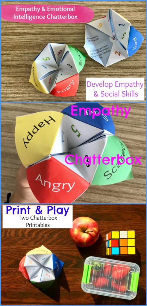 Empathy and emotional intelligence chatterbox game for friends